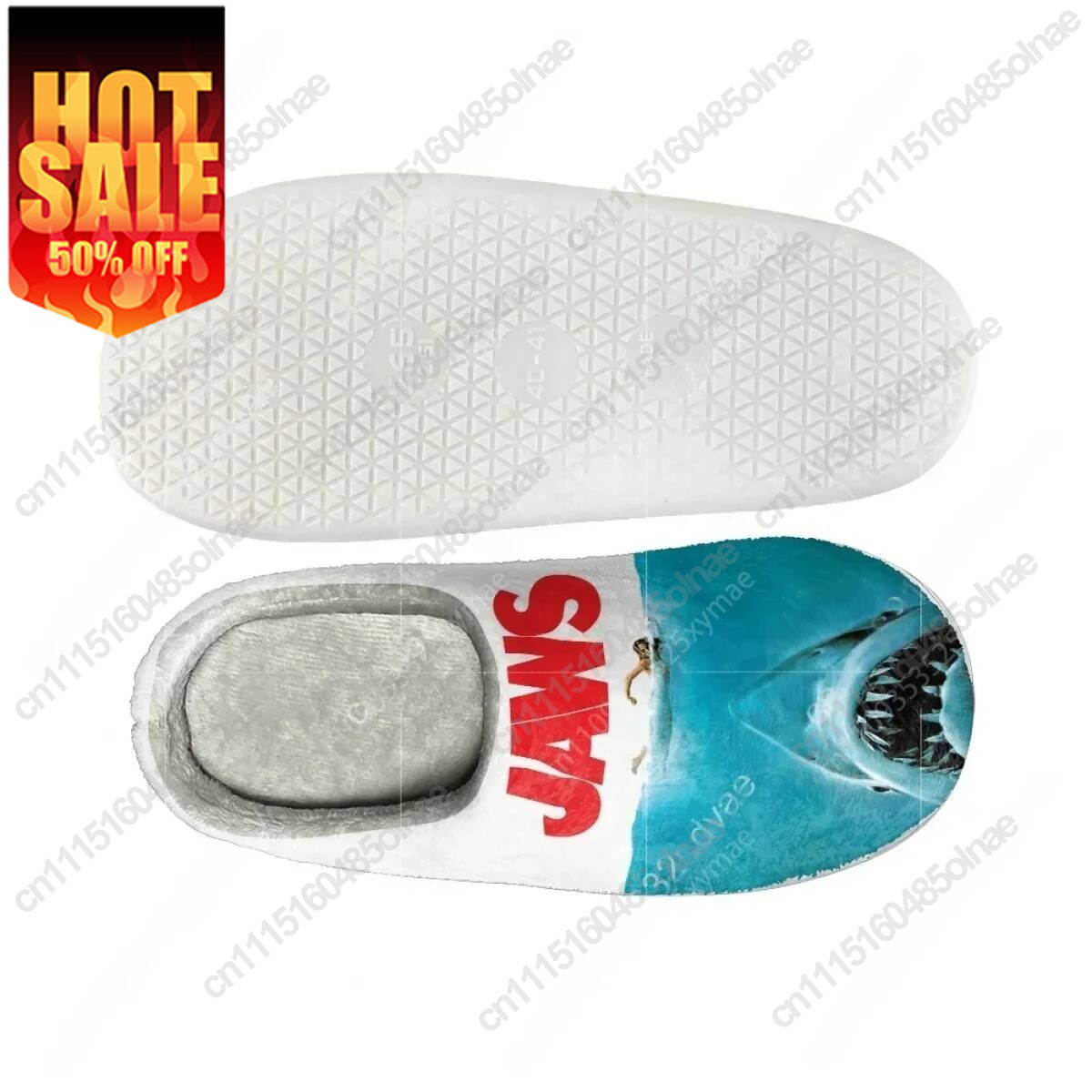 Men Shoes Designer - Sawtooth Shark Design Warm Cotton Slippers