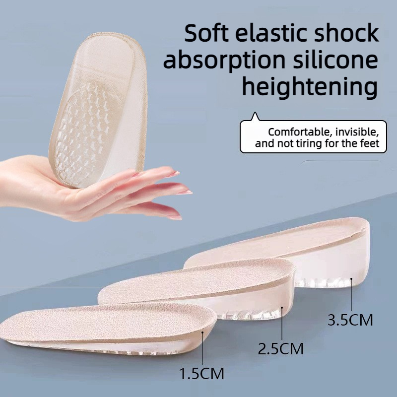 Men Shoes Outlet - 1.5/2.5/3.5cm Height Increasing Silicone Insoles Pressure