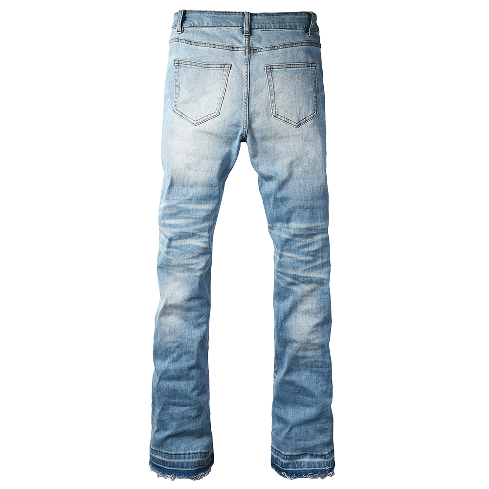 Men Light Blue Boot Cut Denim  - đánh giá và giá Men Shoes Jeans