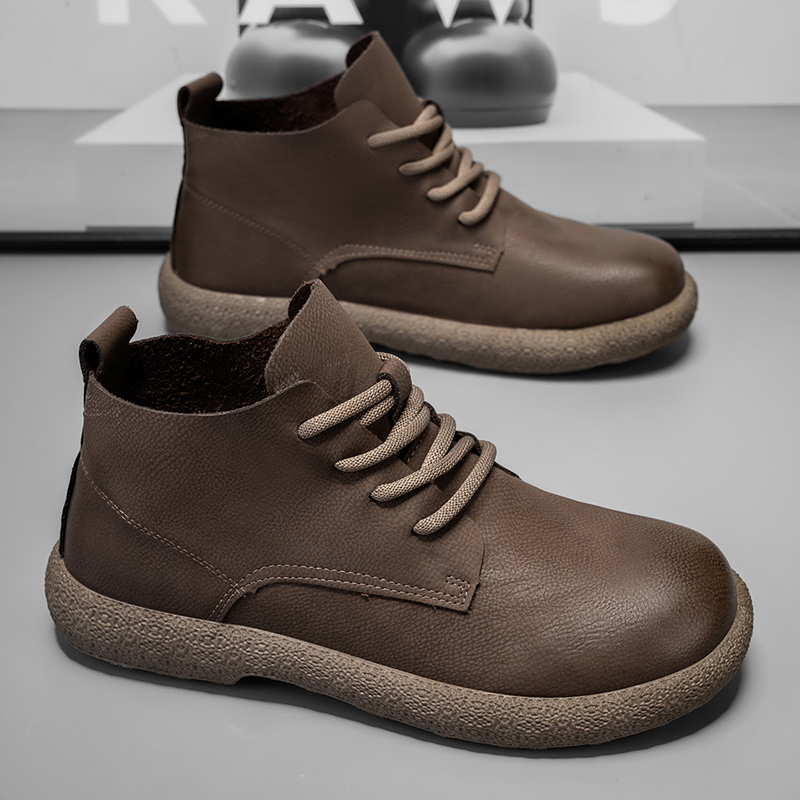 Men Ankle Boots Brown Short Bo - đánh giá và giá Men Shoes Designer