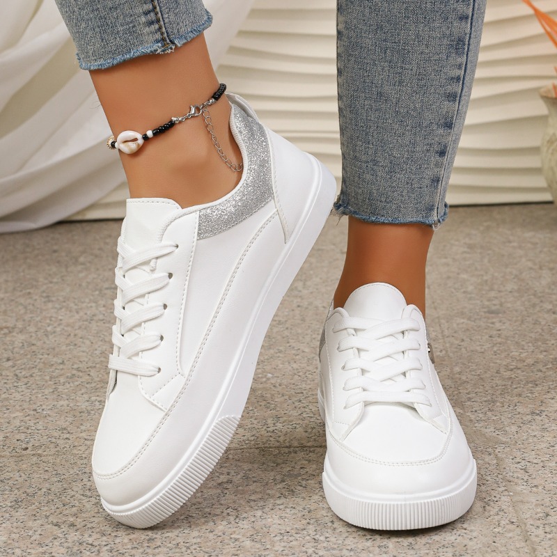 Women's White Glitter Heart Sn - đánh giá và giá Casual Sneaker Low