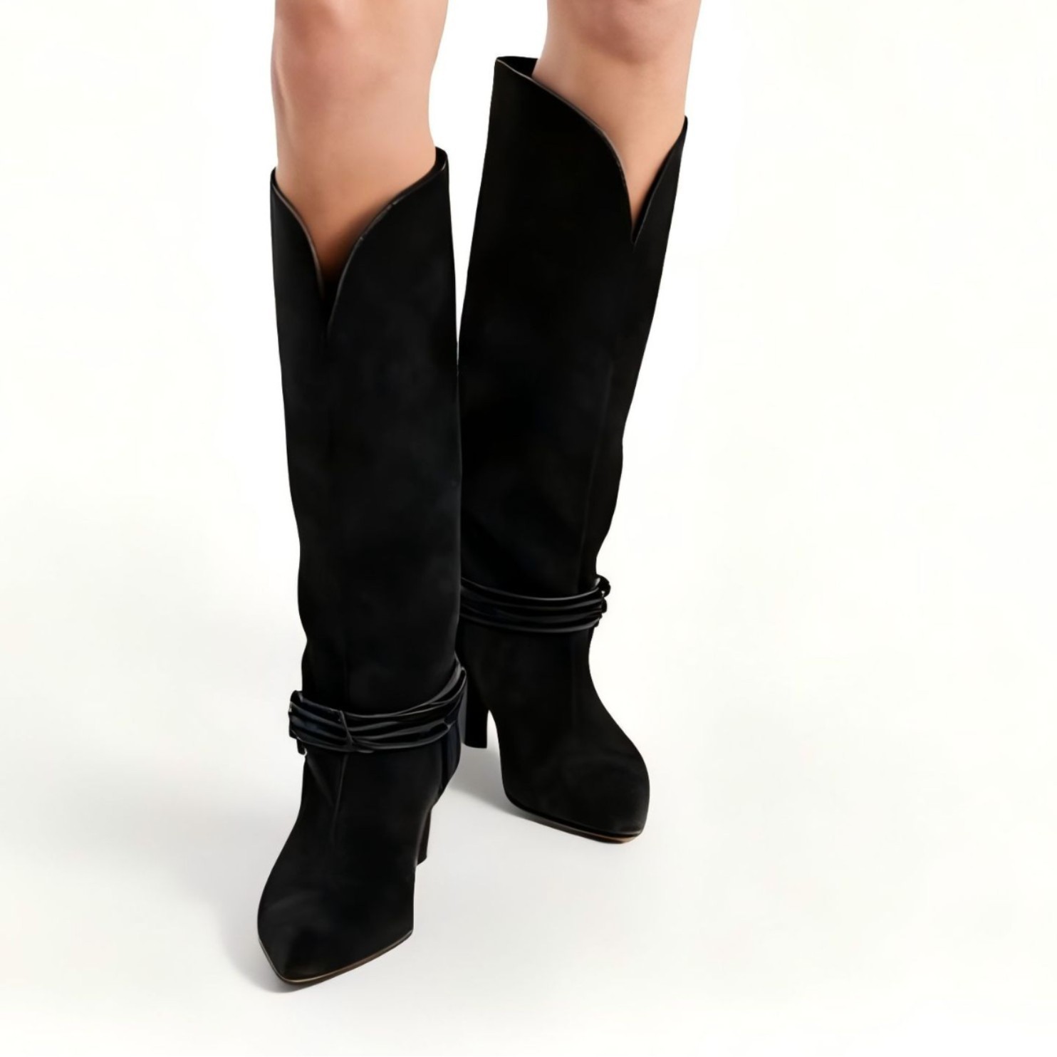 Women's Suede Knee-High Boots  - đánh giá và giá Men Shoes Elegant