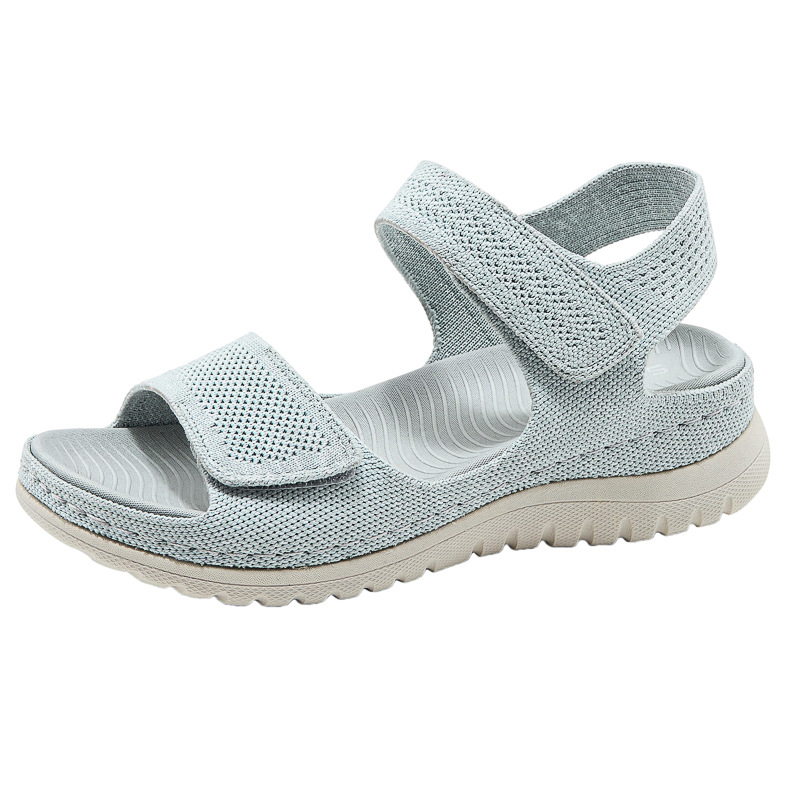 Ladies Knit Mesh Platform Spor - đánh giá và giá Velcro Strap Sandal